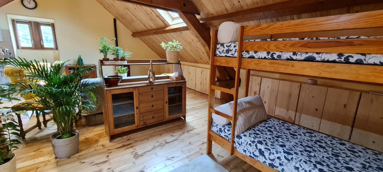 Loft Mansarde Du Train Jaune Avec Vue Sur Les Montagnes Saillagouse Eksteriør bilde